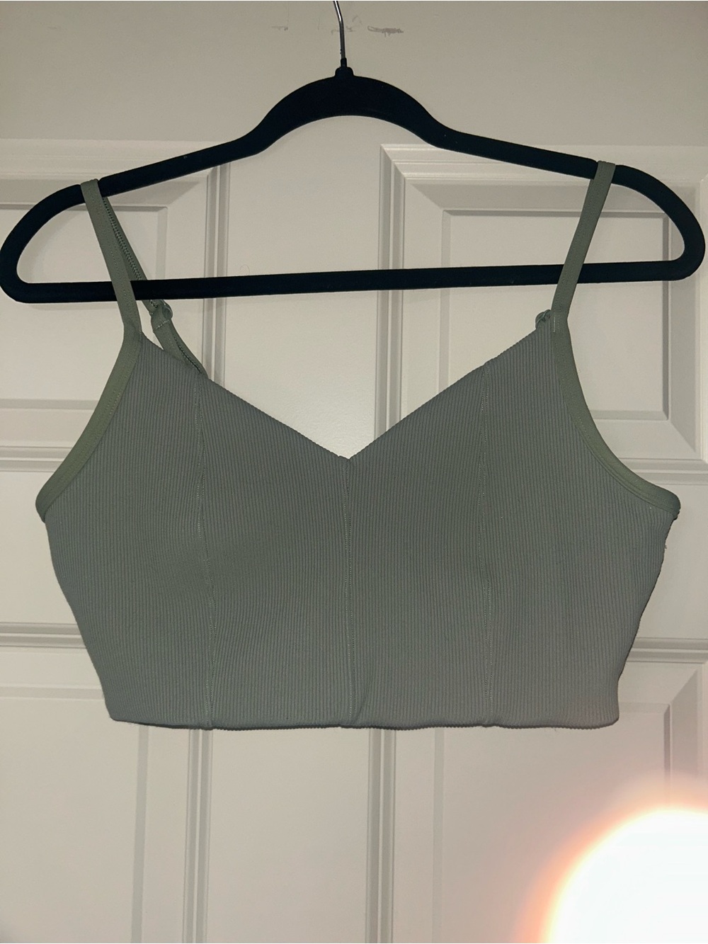 aerie green Ribbed Bralette